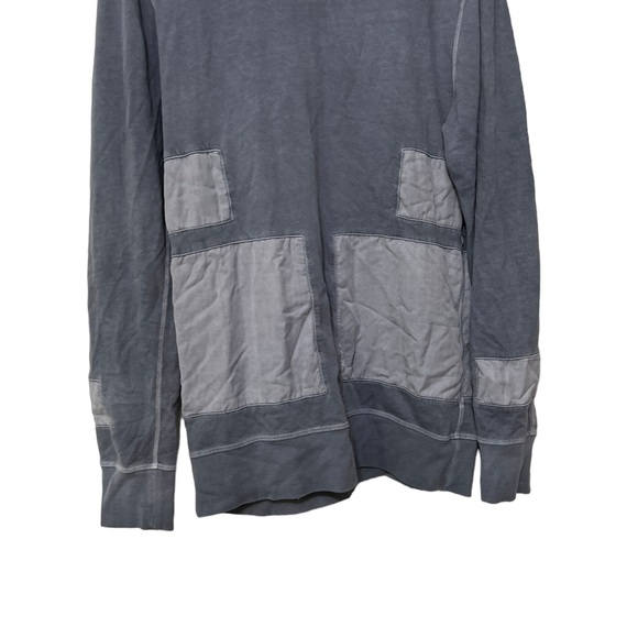 JOHN ELLIOT Paneled Gray Crew Long Sleeve Shirt Top - Picture 8 of 9